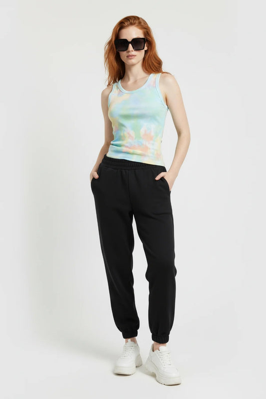 Elastische Jogginghose mit Bündchen