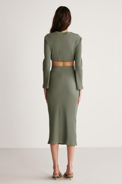 LAUREN Damen Slim Fit Midirock