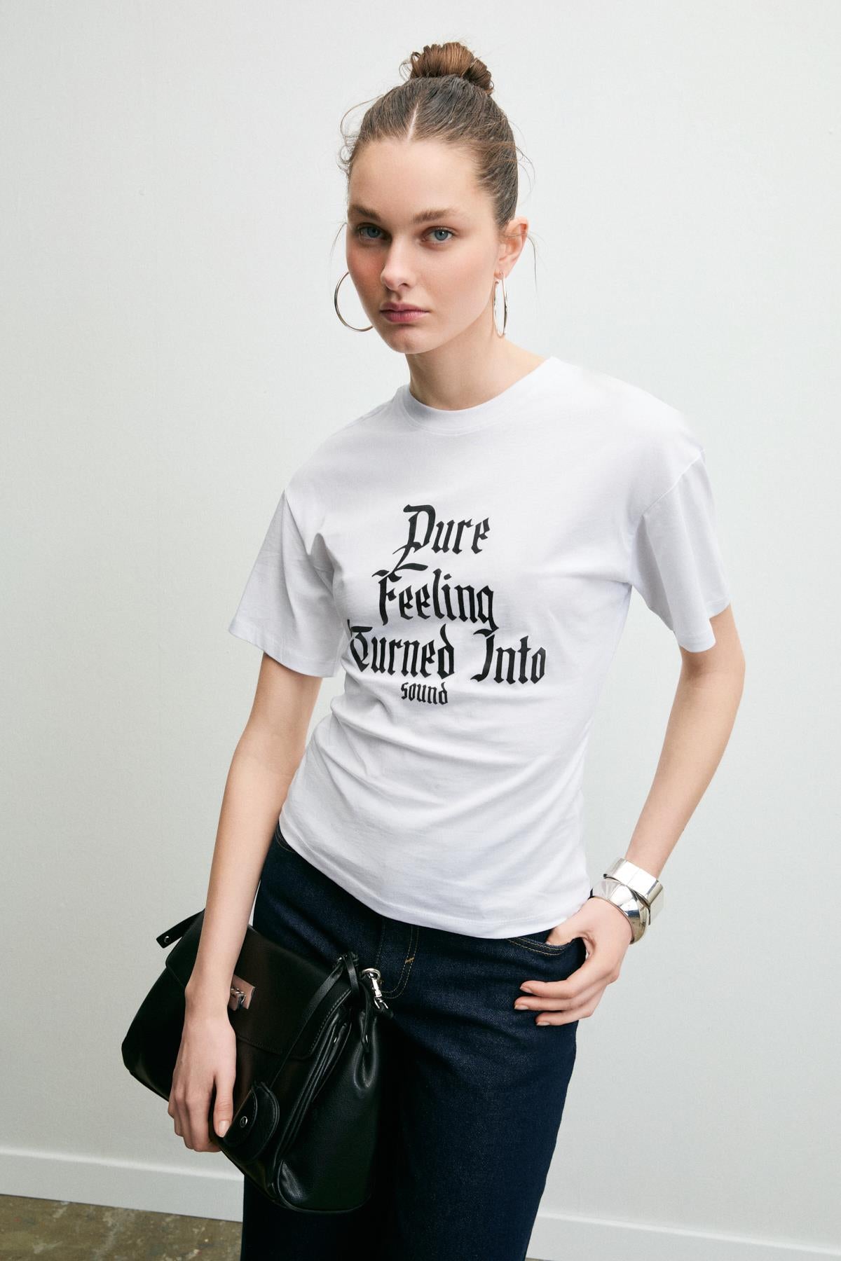 Damen 100% Baumwoll-T-Shirt Druck
