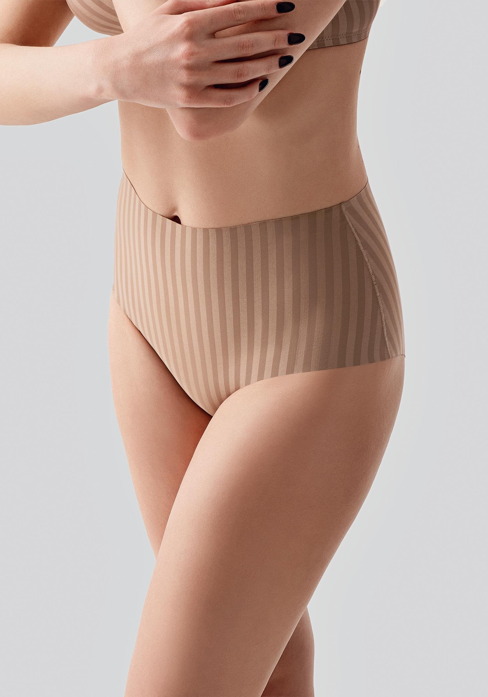 Laser Cut Hohe Taille Slip C19211 Cappuccino