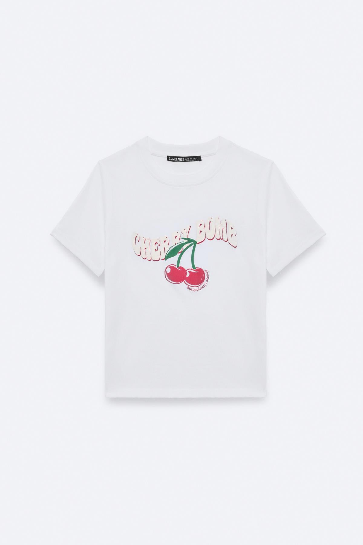 GRIMELANGE LAZZIAR Damen Oversize T-Shirt Weiß