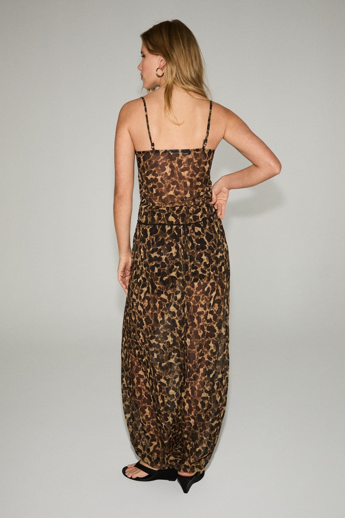 GRIMELANGE LEKEN Damen Leoparden Chiffon-Top