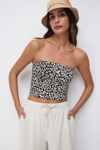 Trägerloses Crop-Top