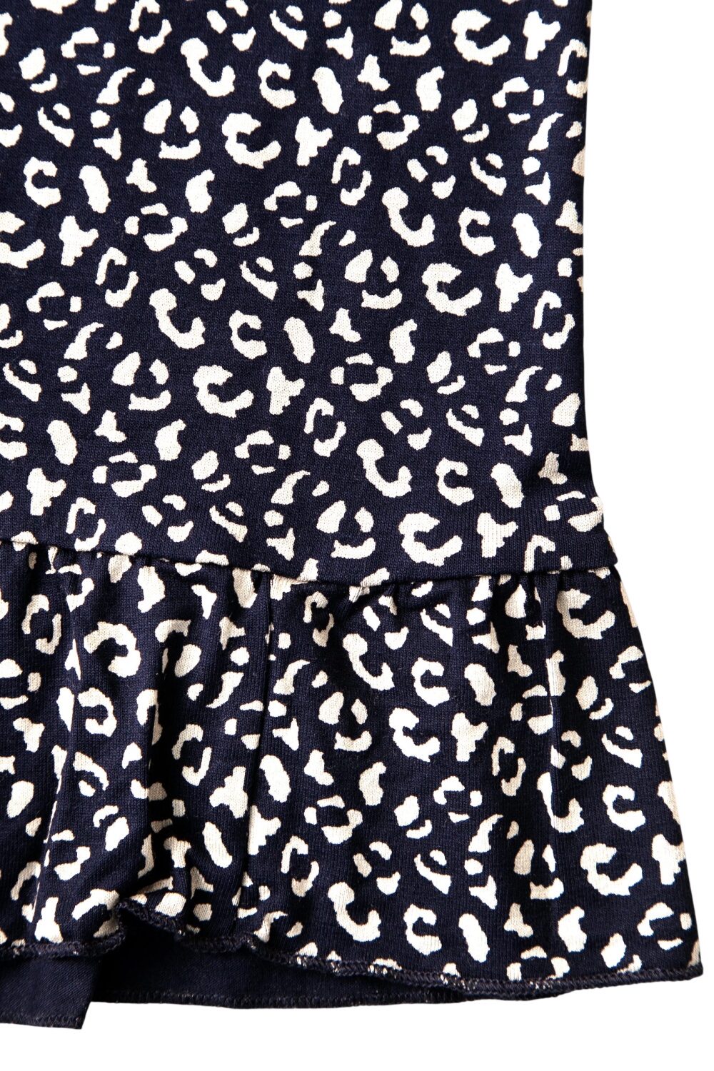 Leopardenmuster Midi Kleid mit Rückenausschnitt