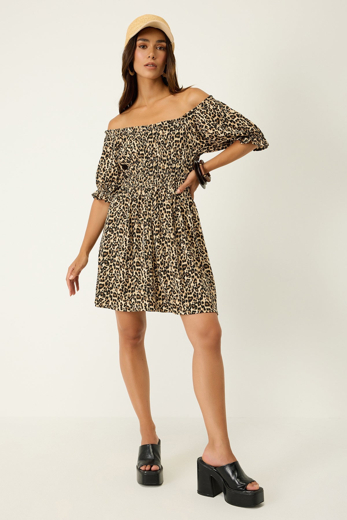 Minikleid mit Leopardenmuster