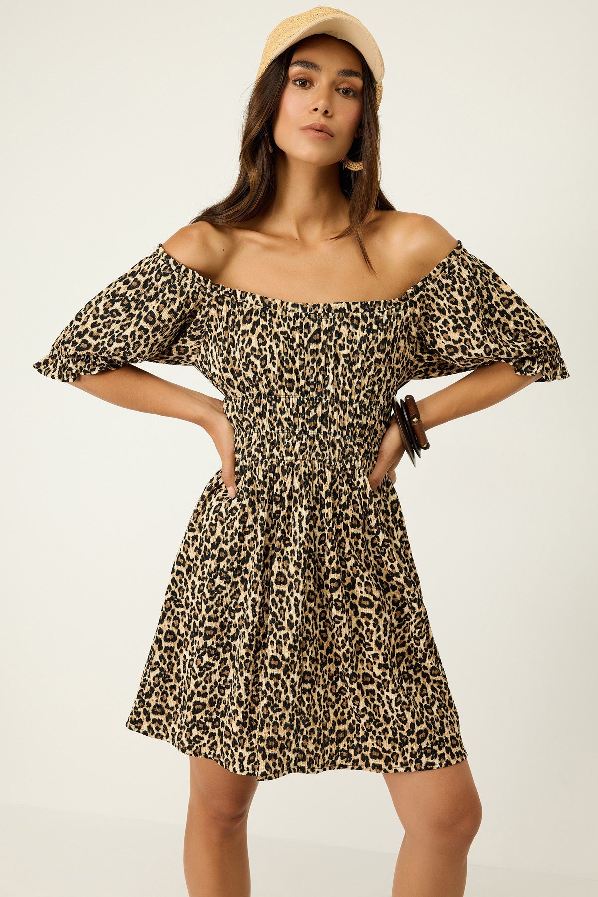 Minikleid mit Leopardenmuster