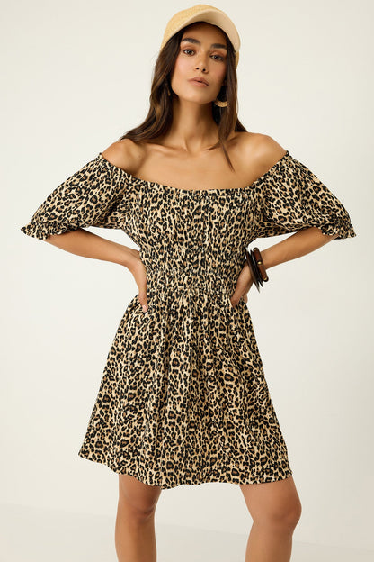 Minikleid mit Leopardenmuster