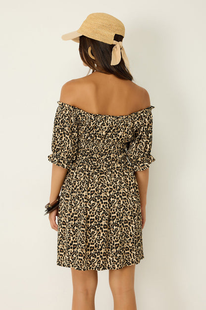 Minikleid mit Leopardenmuster