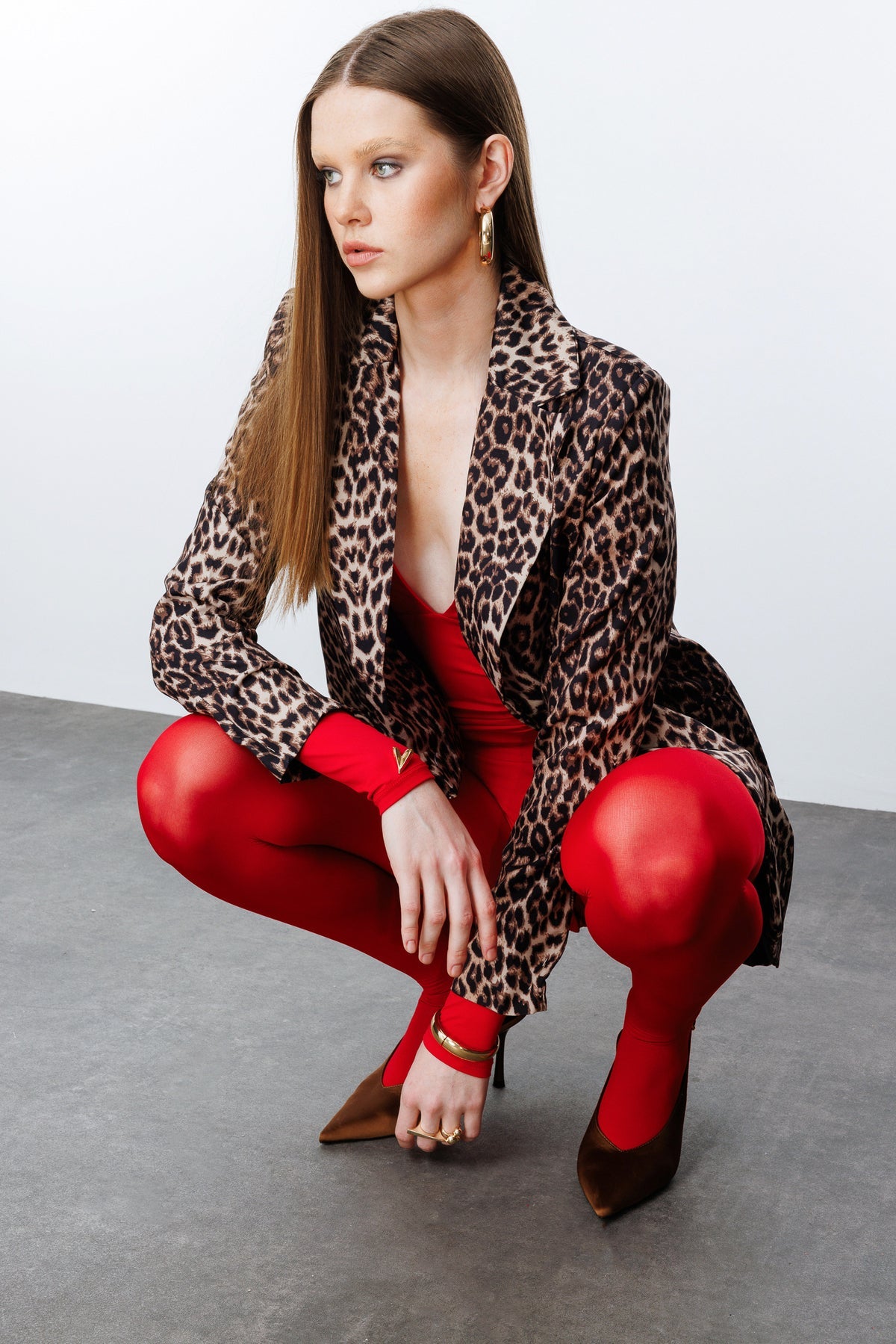 Blazer mit Leopardenmuster