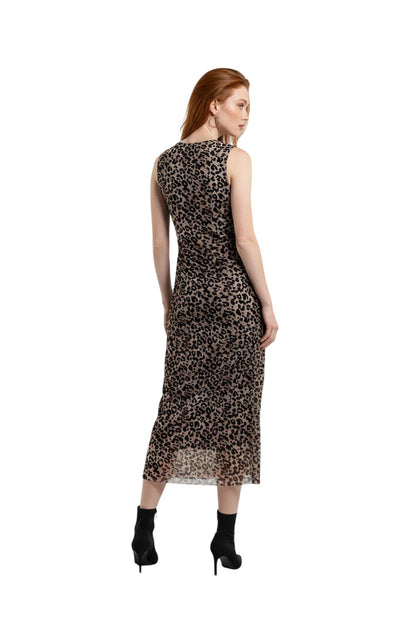 Langes Kleid mit Leopardenmuster