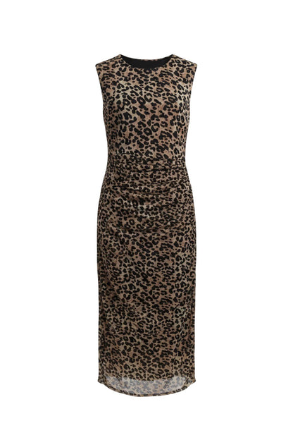 Langes Kleid mit Leopardenmuster
