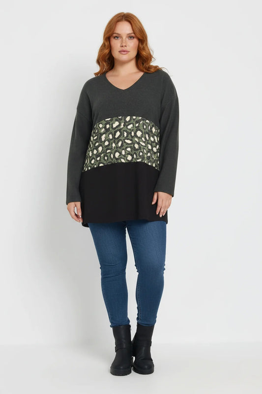 Pullover mit Leopardenmuster