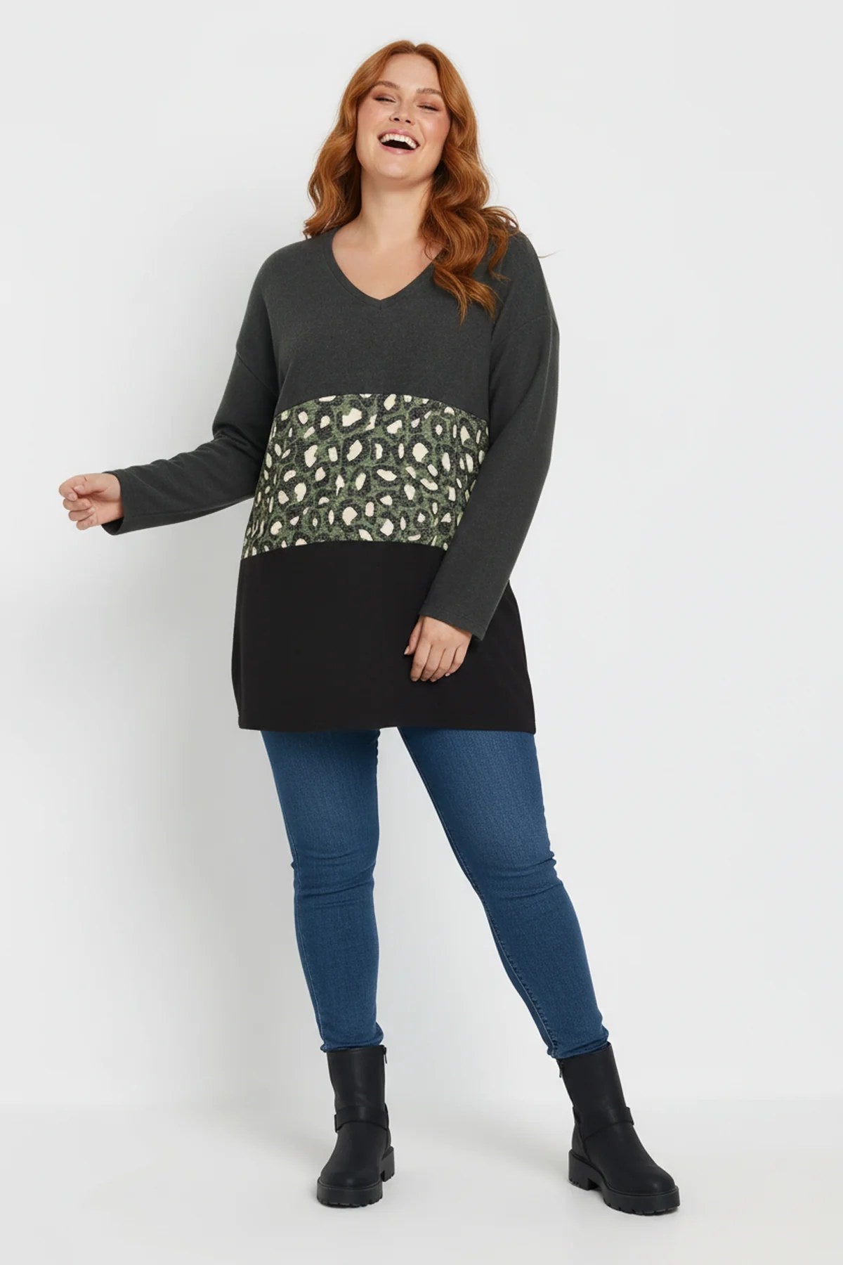 Pullover mit Leopardenmuster