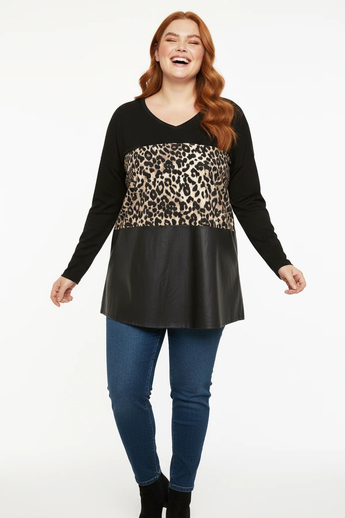 Pullover mit Leopardenmuster