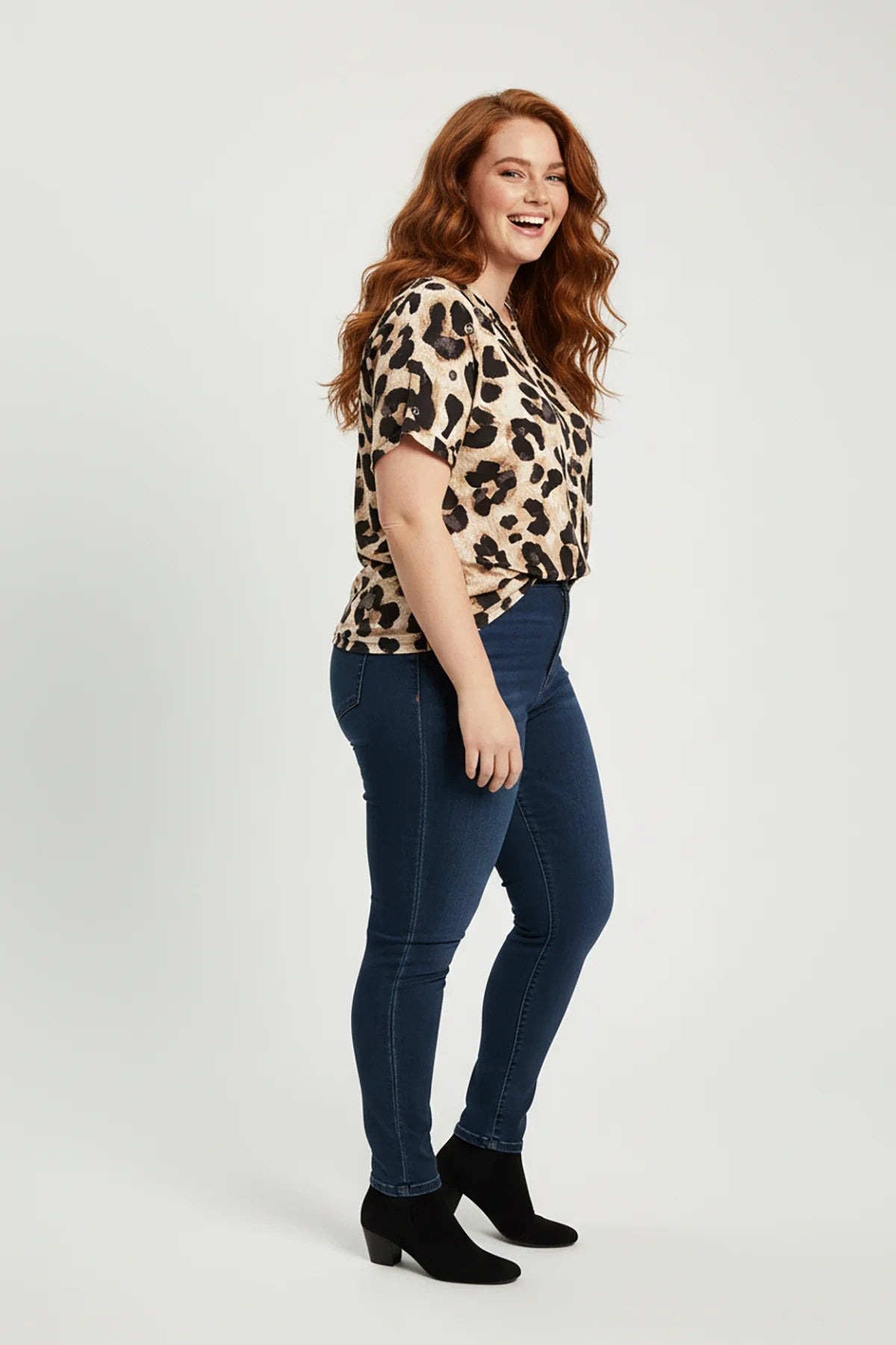 T-shirt mit Leopardenmuster
