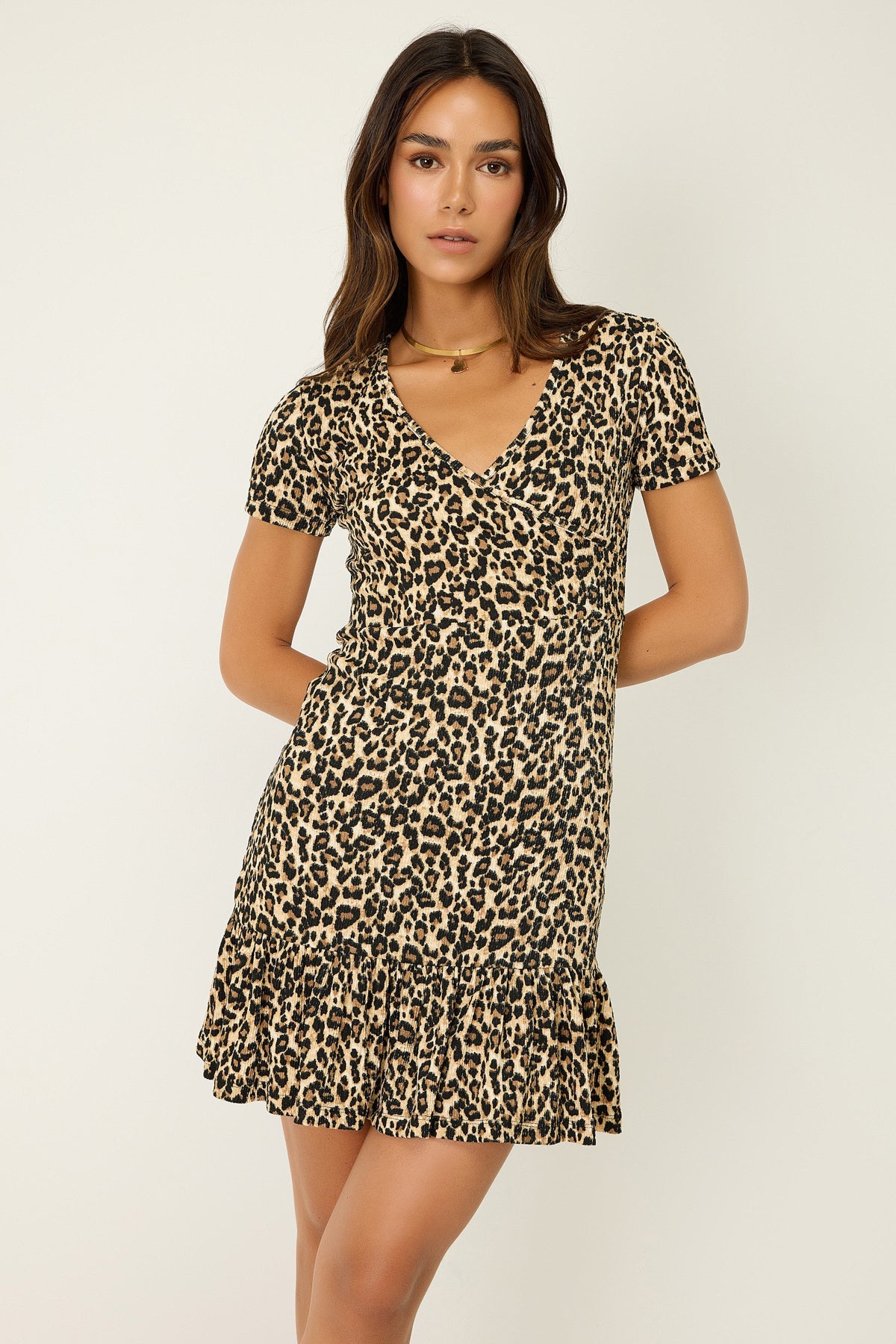 Minikleid mit Leopardenmuster