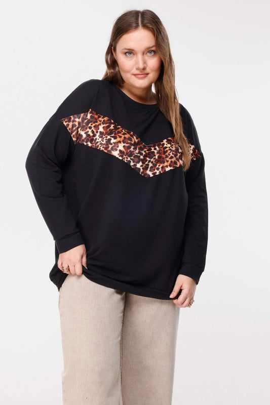 Sweatshirt mit Leopardenmuster