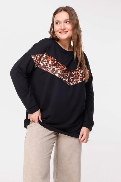 Sweatshirt mit Leopardenmuster