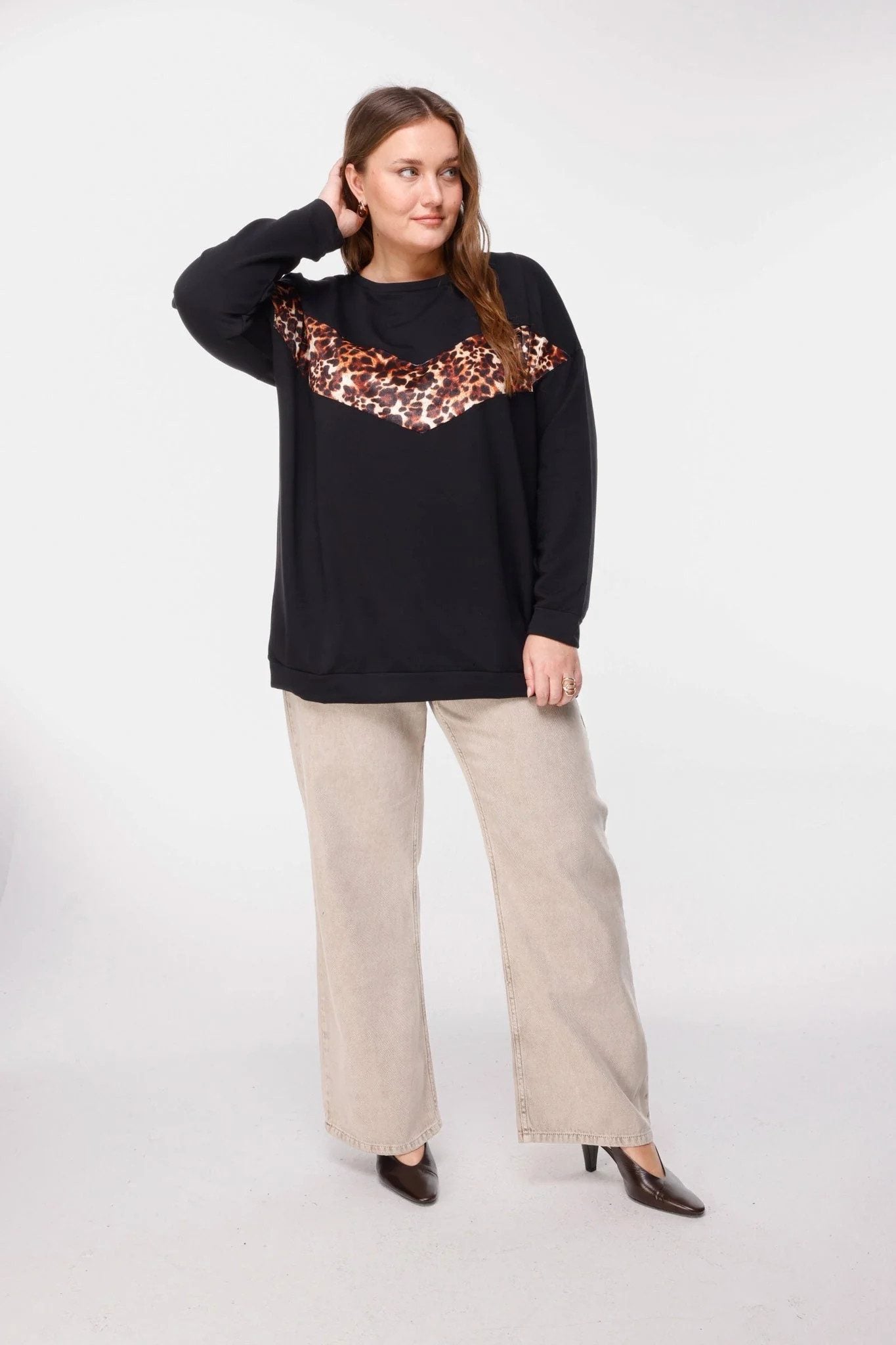 Sweatshirt mit Leopardenmuster