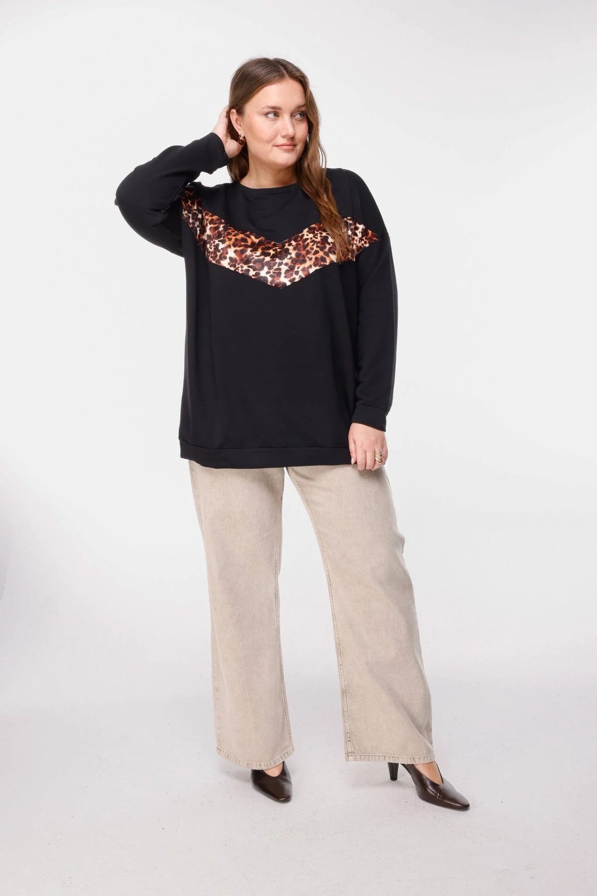 Sweatshirt mit Leopardenmuster