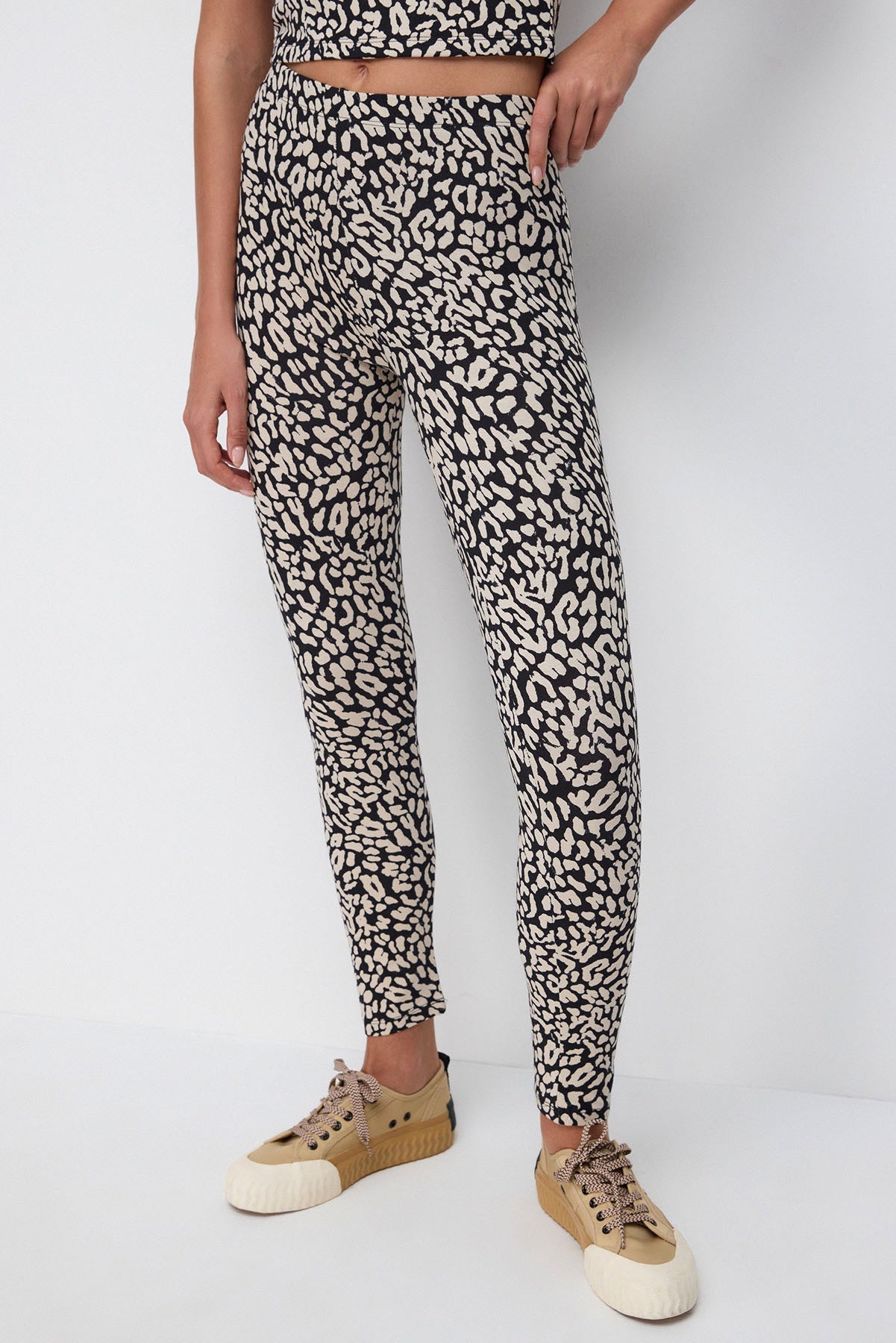 Leggings mit Leopardenmuster
