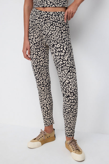 Leggings mit Leopardenmuster