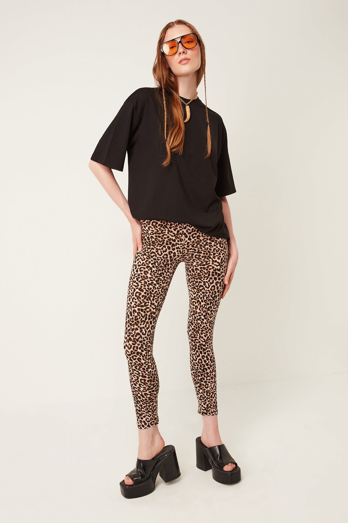 Leggings mit Leopardenmuster