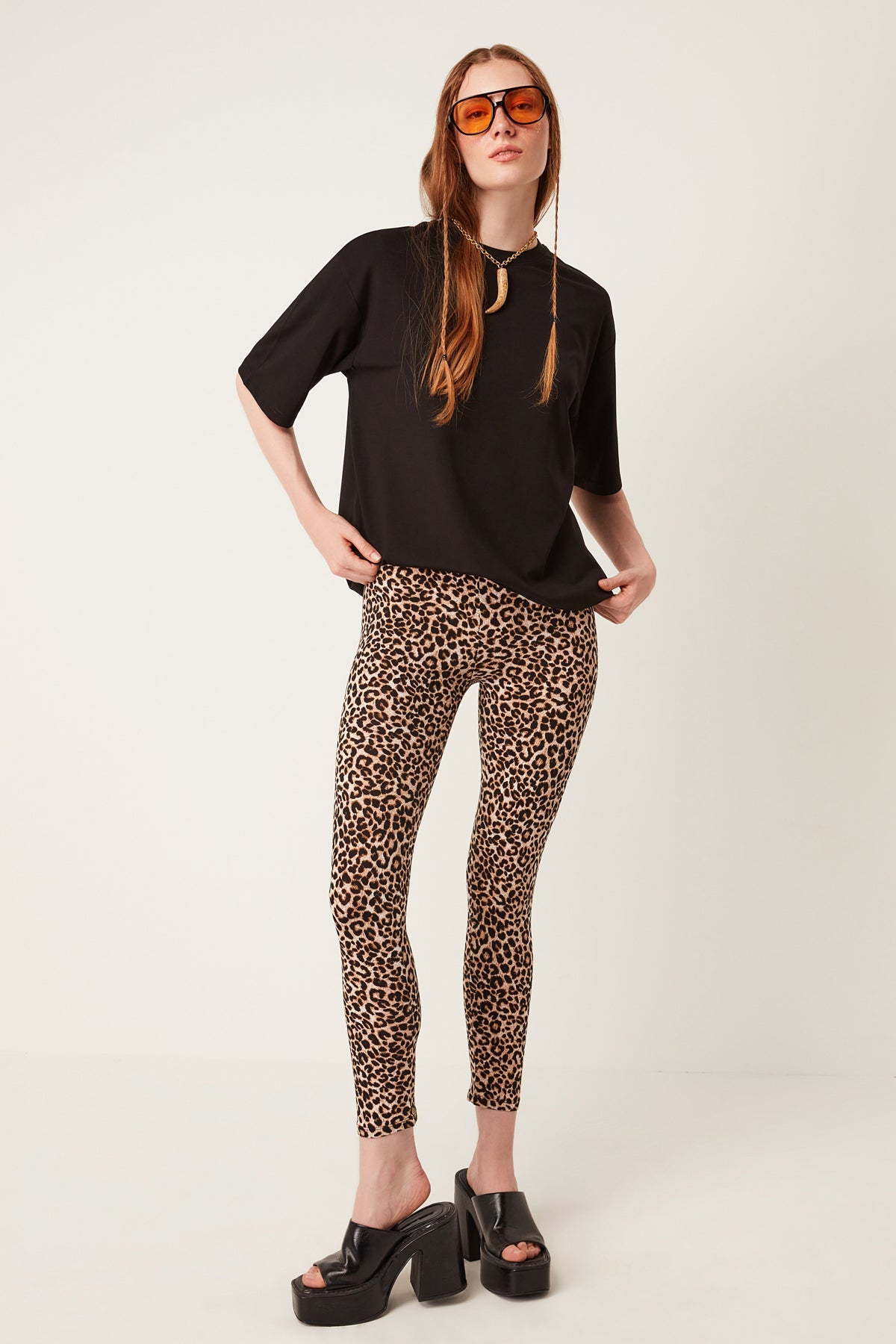 Leggings mit Leopardenmuster