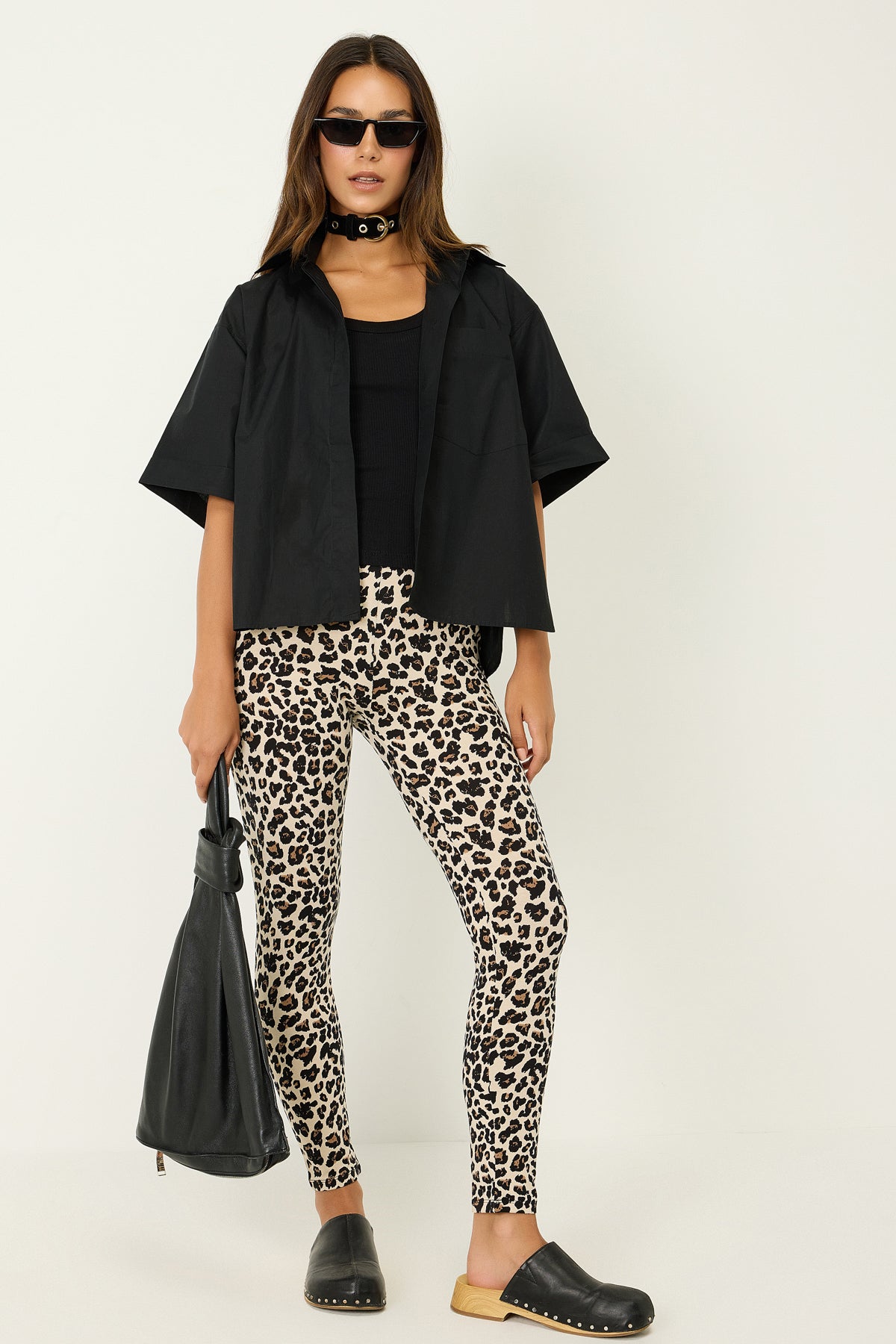 Leggings mit Leopardenmuster