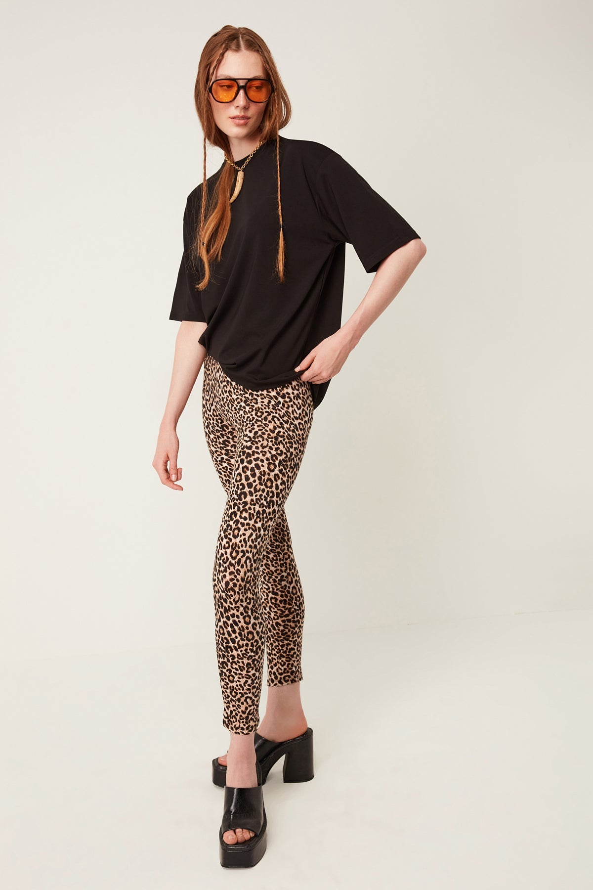 Leggings mit Leopardenmuster