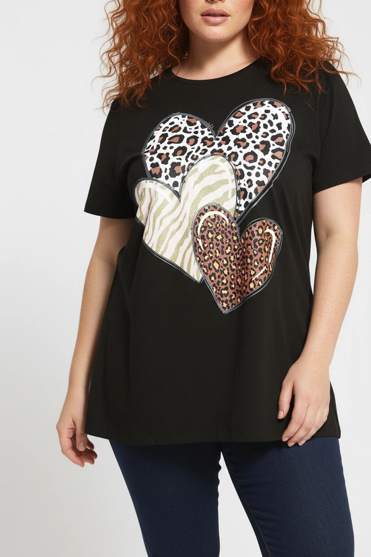 T-Shirt mit Leopardenmuster