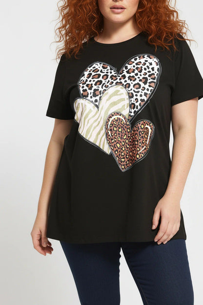 T-Shirt mit Leopardenmuster