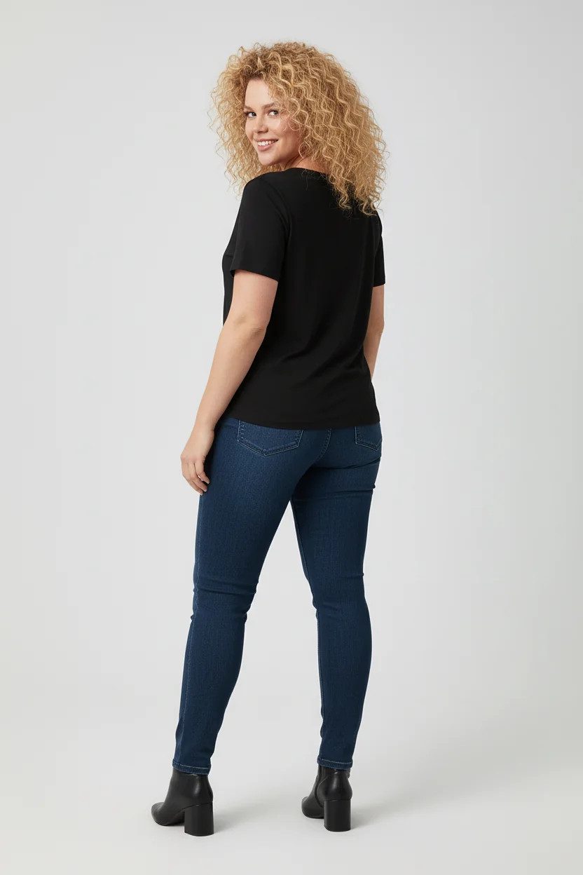 T-Shirt mit Leopardenherz-Print