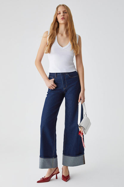 LESCOSA Damen Top mit V-Ausschnitt