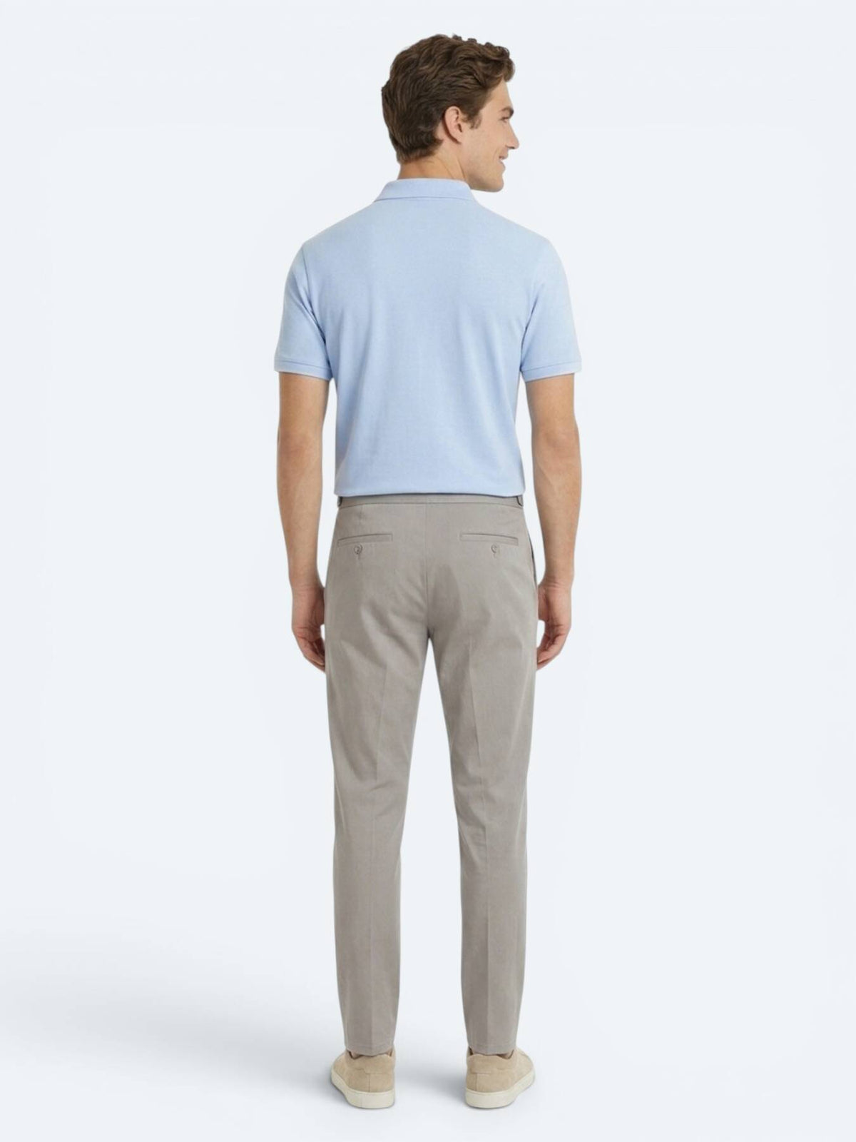 Helles Blau Unifarben 100% Baumwoll-T-Shirt