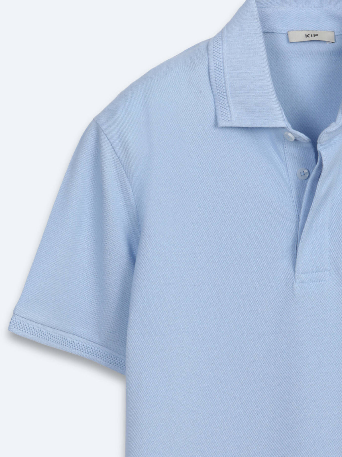 Helles Blau Unifarben 100% Baumwoll-T-Shirt