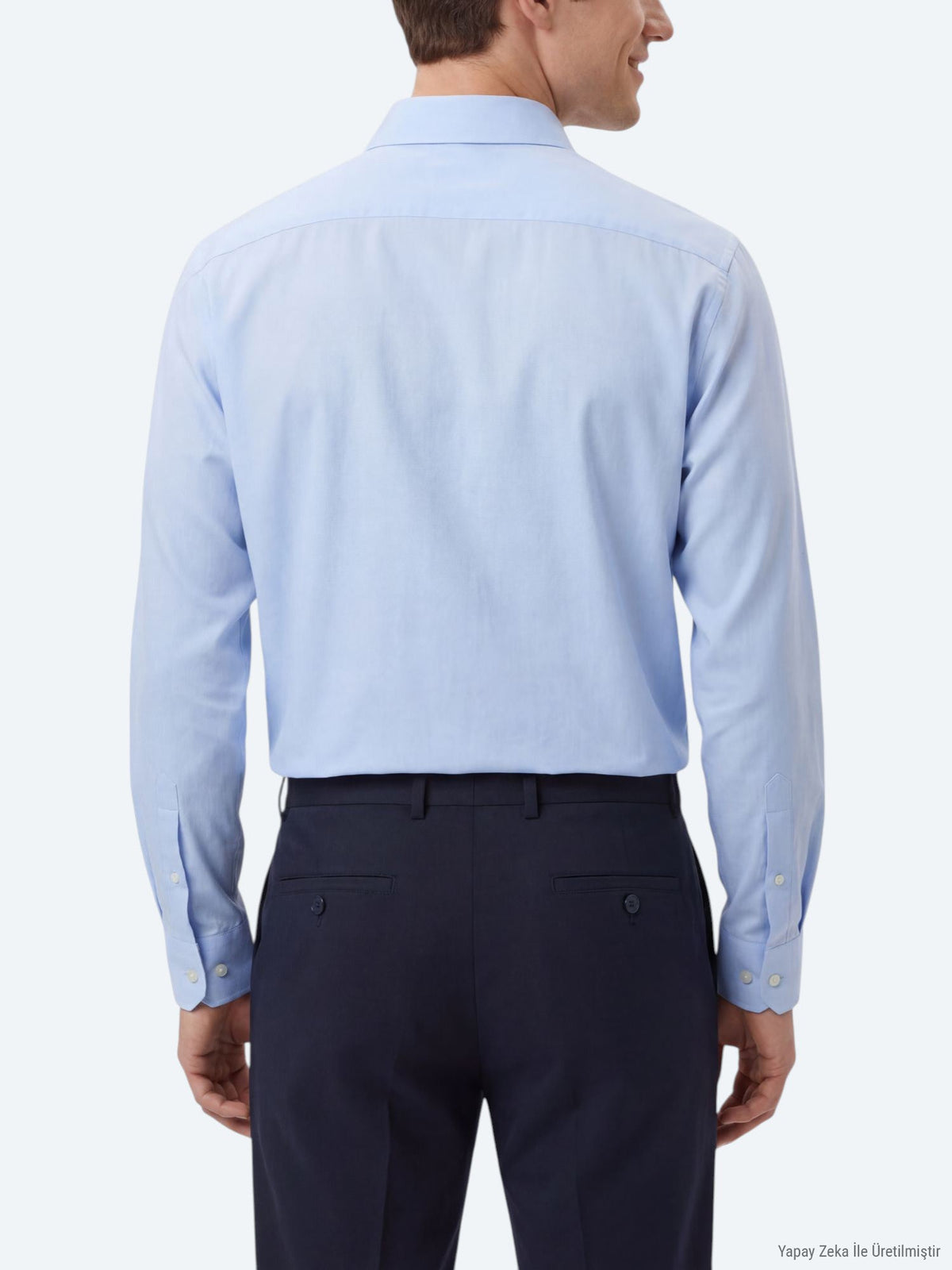 KİP Hellblaues Oversize Gewebe Casual Hemd