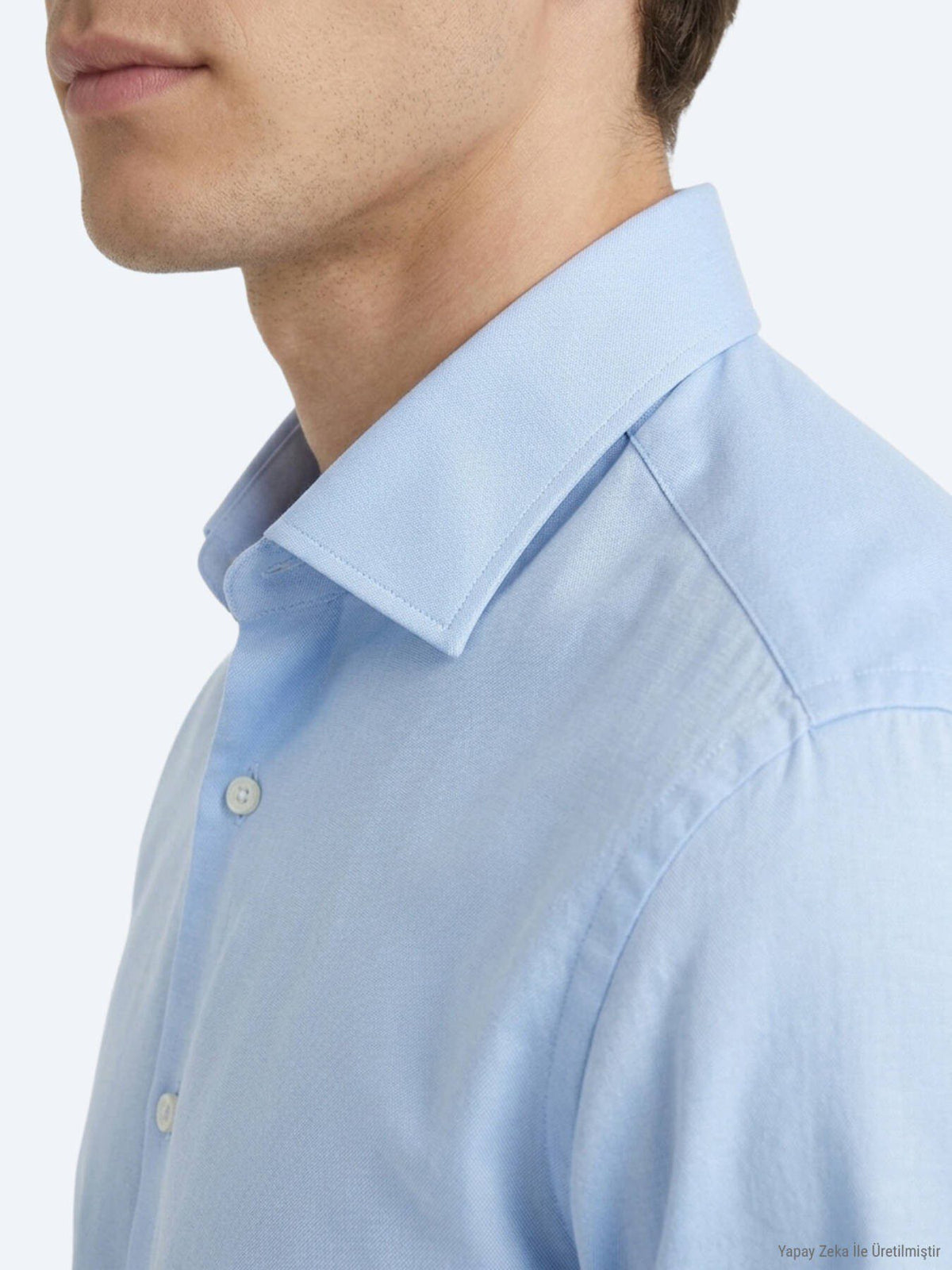 Helles Blau Regular Fit Baumwollhemd