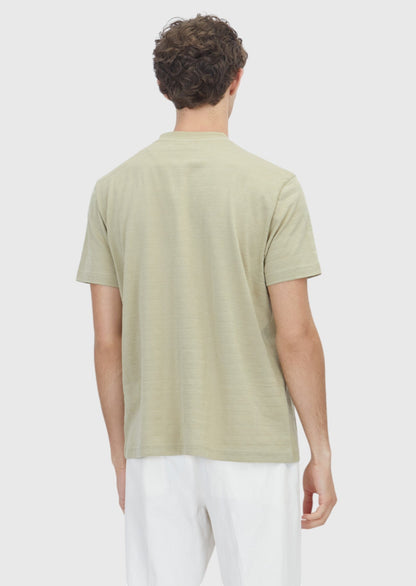 Hellgrünes Jacquard T-Shirt 100% Baumwolle