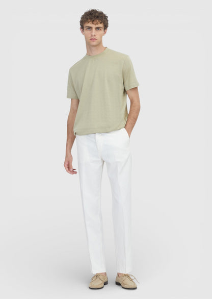 Hellgrünes Jacquard T-Shirt 100% Baumwolle