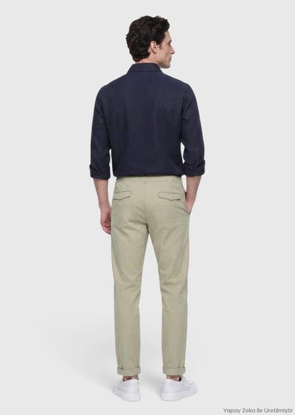 Helle Khaki Freizeit-Cotton Jogginghose