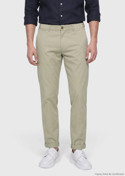 Helle Khaki Freizeit-Cotton Jogginghose