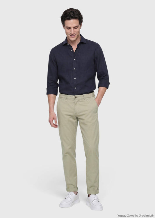 Helle Khaki Freizeit-Cotton Jogginghose