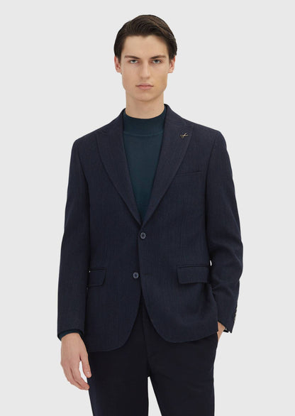 Helle Marineblaue Gemusterte Zeroweight Jacke
