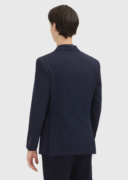 Helle Marineblaue Gemusterte Zeroweight Jacke