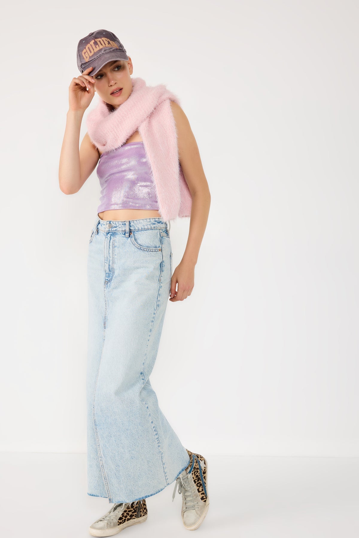 Trägerloses Crop-Top