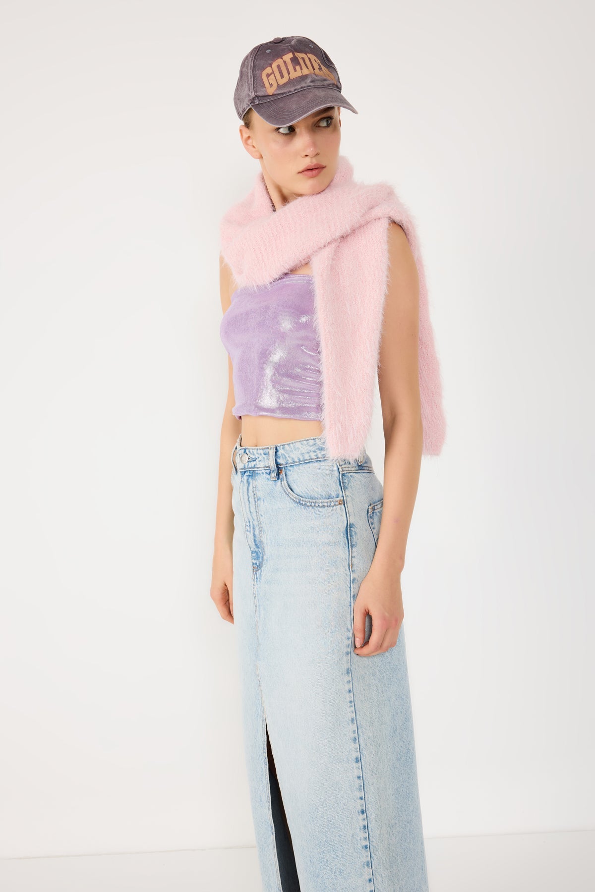 Trägerloses Crop-Top