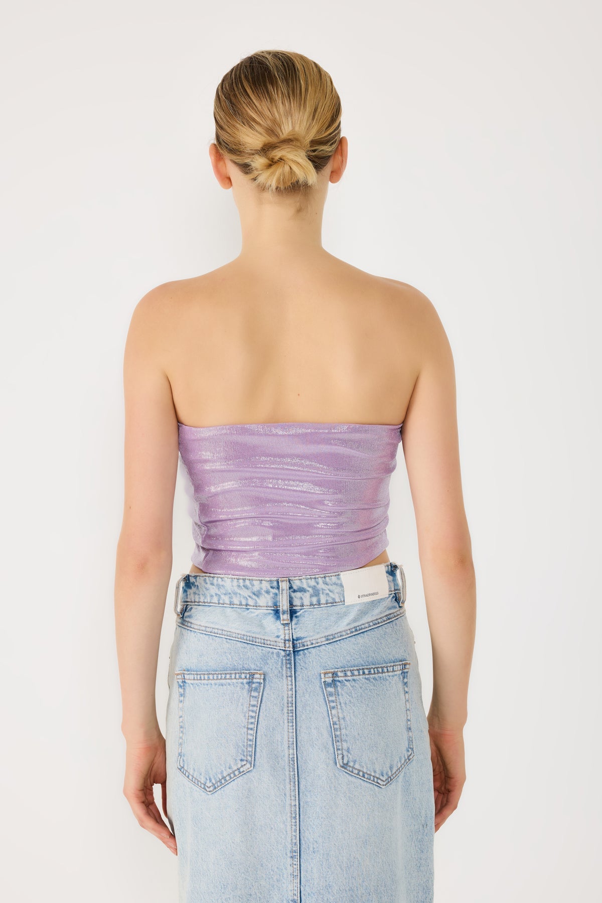 Trägerloses Crop-Top