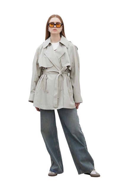Lissabon Oversized Trenchcoat Grün
