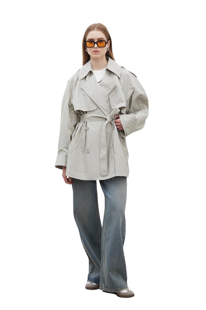 Lissabon Oversized Trenchcoat Grün